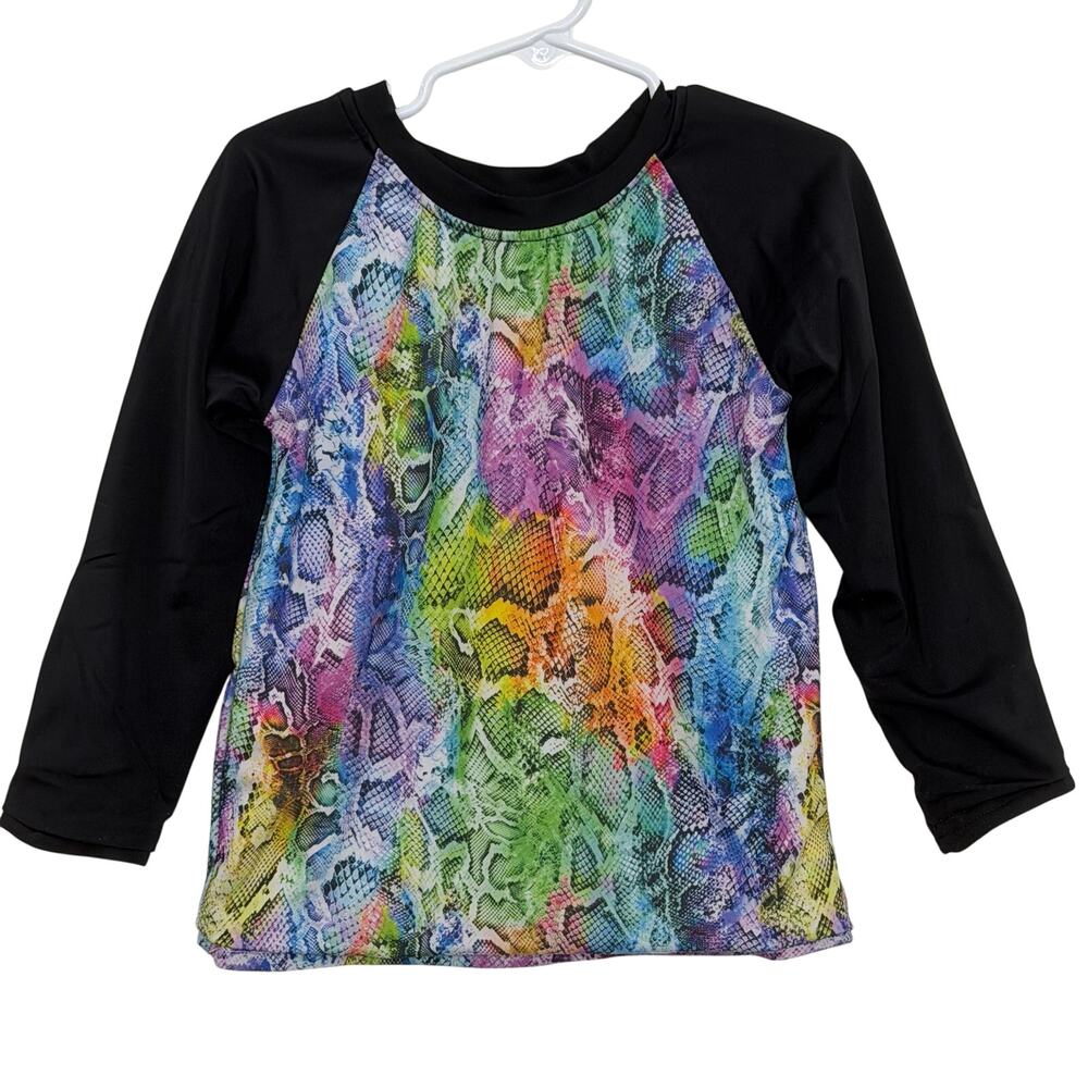 BabyBums Colorful Snake Print Long Sleeve Rashguard Size 4T
